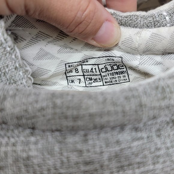 Hey Dude US Size 8 Wally Linen Iron‎ Lightweight Men's Slip On Shoes - Picture 7 of 8